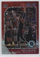 2019 Panini NBA Hoops Premium Stock Red Shimmer Prizm 63/88 Reggie Jackson 12b5