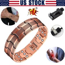 Three-Row Ultra Strength Magnetic Bracelet for Men Copper Bracelet 57 Magnet New