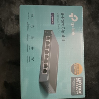 TP-LINK TL-SG108 8-Port Gigabit Unmanaged Desktop Standalone Switch RJ45