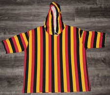Vintage Ces?t Toi Made In USA Poncho Black Red Yellow Oversized T Shirt Hooded