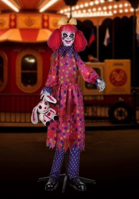 5.25FT Gabby the Grisly Clown Animated Decoration - Scream Saver