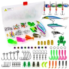 A-71 PCS Fishing Lures Kit With Jigs Spoons Crankbaits Soft Plastics Frogs For