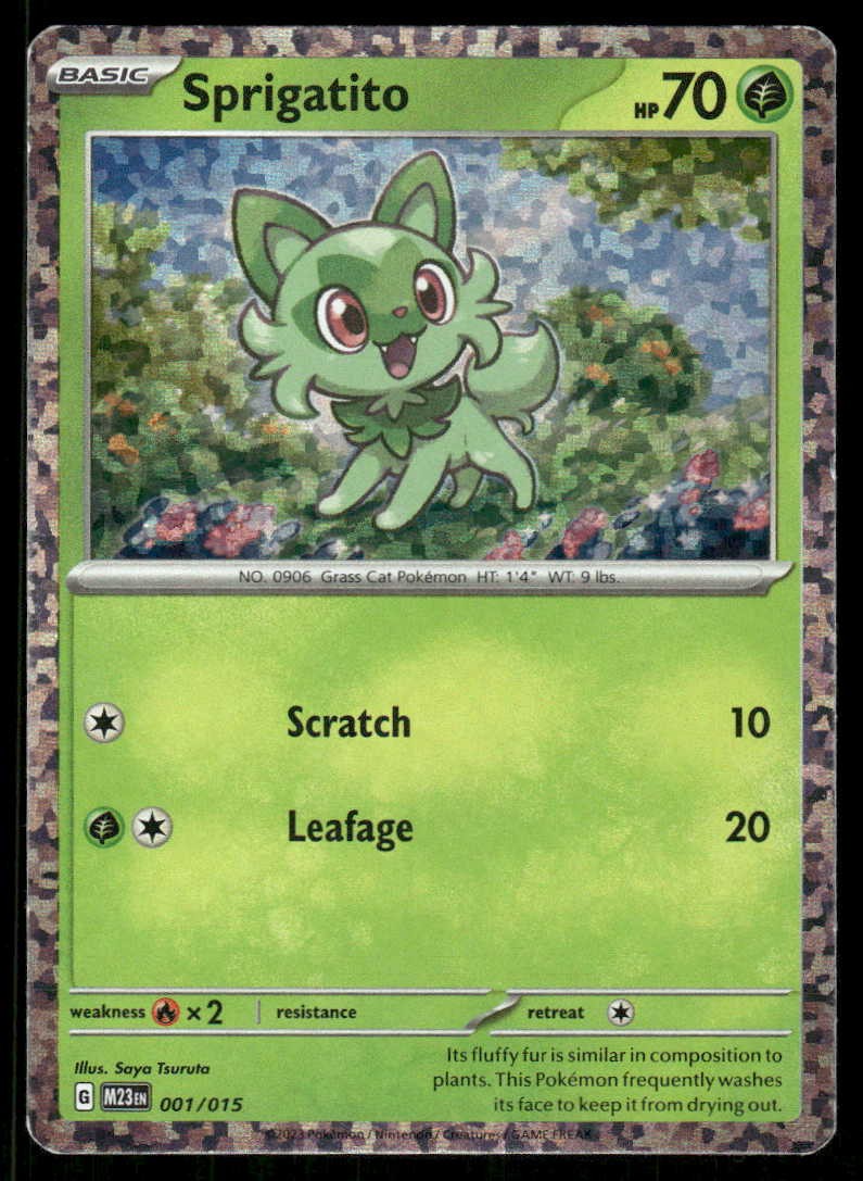 Pokemon Sprigatito McDonald's Collection 2023 001/015 Holo P LP Saya Tsuruta