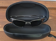 Oakley Square Wire 004075-14 Sunglasses Silver Metal Frame Black Lenses With...