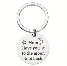 MOM I Love You TO THE MOON AND BACK Keyring Gift MOM LOVE GIFT