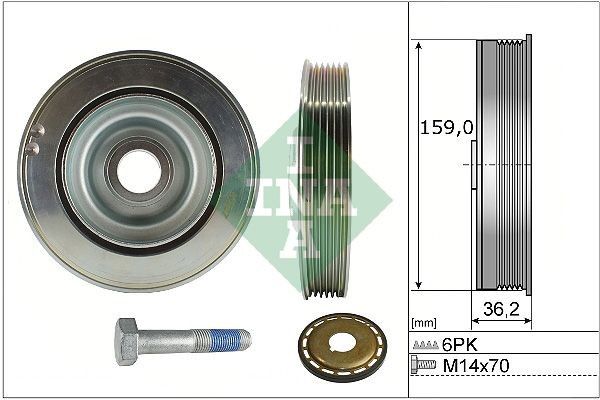 Schaeffler INA Riemenscheibensatz, Kurbelwelle 544 0173 21 FüR CitroËN DS Opel-image