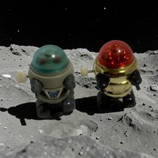 Tomy Rascal Pocket Bot Robot Lot Of 2 Taiwan Works 100% Wind Up Toy Vintage