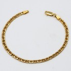 Bracelet en or jaune 18 carats 750 maille traverse/bracelet en or 18 carats E...