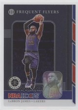 2019 Panini NBA Hoops Premium Stock Frequent Flyers Purple LeBron James #15 1j49