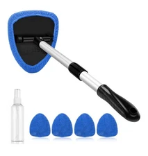 AstroAI Windshield Cleaner Tool, Car Interior Detailing Cleaning Kit with Extend