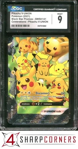 2021 POKEMON BLACK STAR PROMOS CELEBRATIONS PIKACHU V-UNION #SWSH141 CGC 9