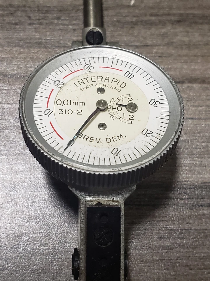 INTERAPID 310-2 Dial Test Indicator .01mm with Case Brev. Dem. - FREE SHIPPING - Image 3 of 4