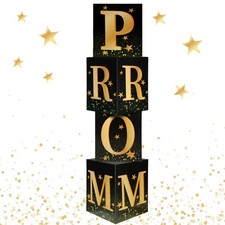 4 PCS Large Prom Column Standup Photo Booth 2026 Decoration 51.18 Inch Gold