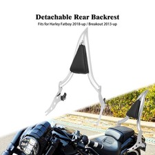 Schienale passeggero cromato staccabile con pad Sissy Bar per Harley Fat Boy Breakout