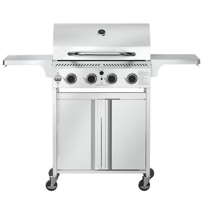 COWSAR Stainless Steel 4-Burner Liquid Propane Gas Grill Outdoor BBQ
