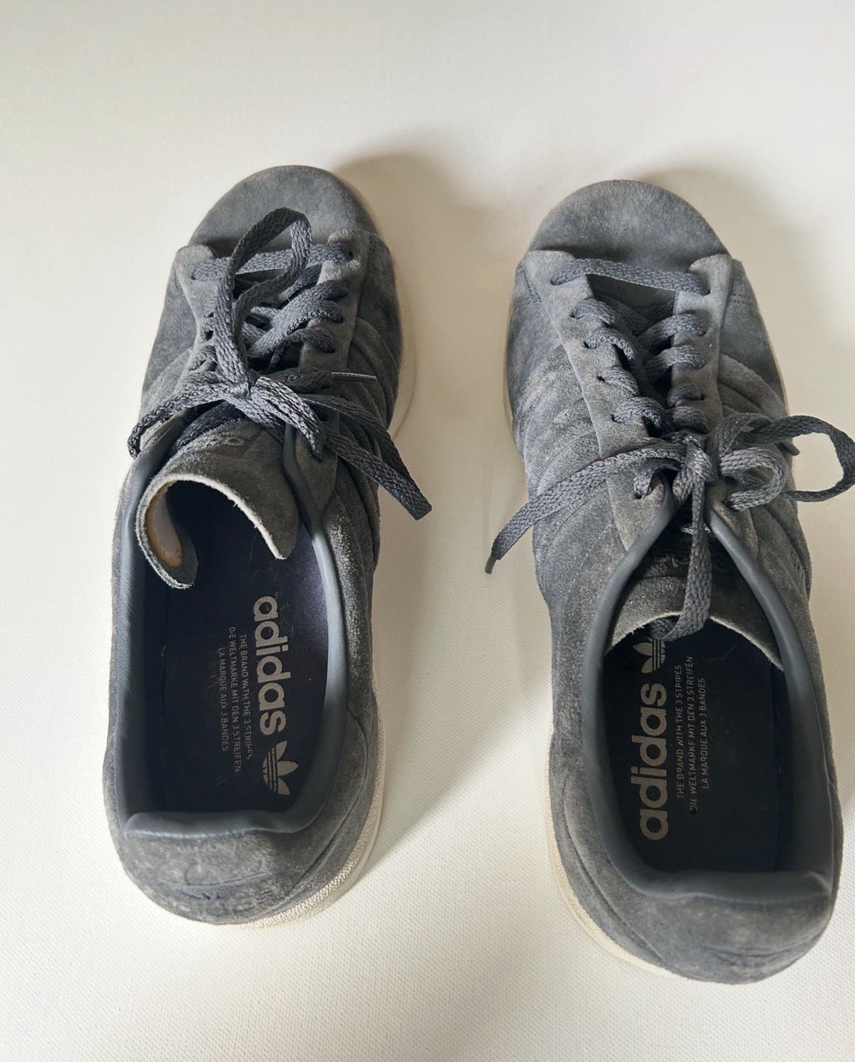 Adidas Grey Blue Suede Sneakers Size Men’s 9