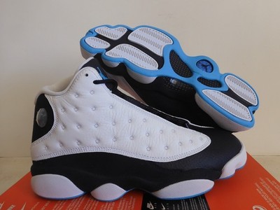 Nike Air Jordan 13 Retro White-Dark Powder Blue-White Sz 9.5