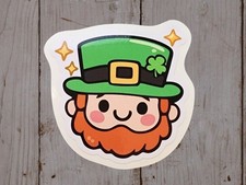 St. Patrick's Day, Holiday Leprechaun, Glossy, Waterproof Sticker