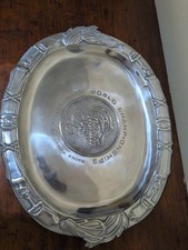 Arthur Court Equestrian Horses 18" X 15" SERVINg PLATTER Wheat 2008 Aluminum 