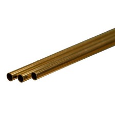 K S Metals - Round Brass Tube: 3mm OD x 0.225mm Wall x 300mm Long