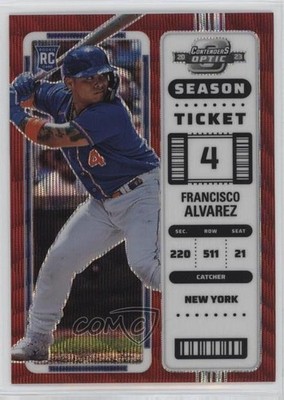2023 Panini Chronicles Red Wave Prizm /199 Francisco Alvarez #13 Rookie RC 0hu7