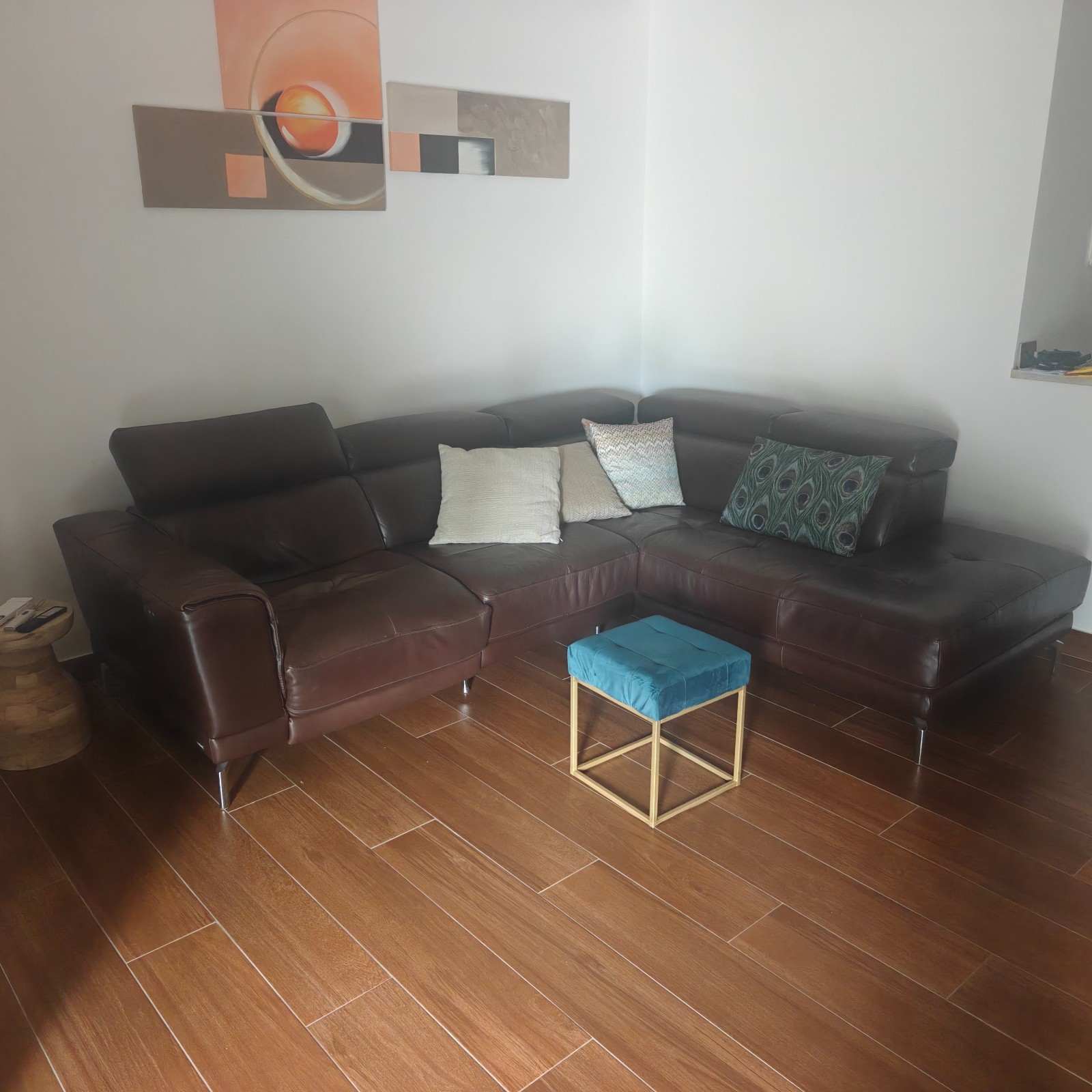 Divano angolare in pelle con chaise longue DIVANI & DIVANI by NATUZZI