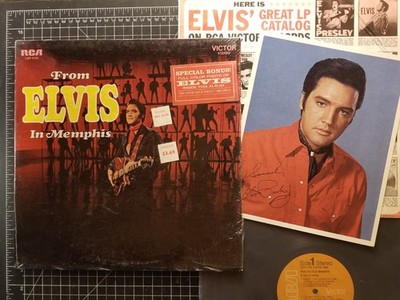 ELVIS PRESLEY From Elvis In Memphis LP 1969 VG+ IN SHRINK w/ HYPE, PHOTO & INNER