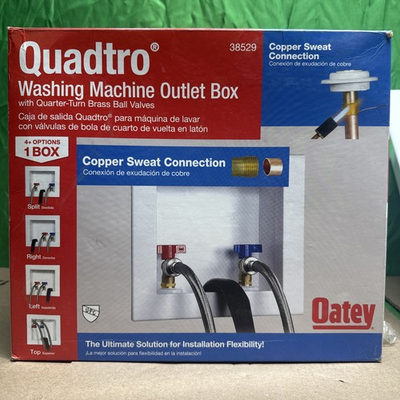 #ad quot;Washing Machine Outlet Box#x27;#x27; Oatey Quadtro 4 Options Model 38529 NOB quot;COMPLETEquot; $18.99