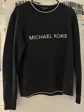 Michael Kors Men  s Black Logo Graphic Crew Neck Pullover Sweatshirt Size S