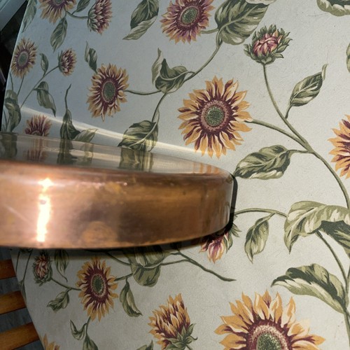 COPPER Paul Revere 11.5" ROUND SKILLET 1776-1976 Brass Handle USA VINTAGE - Picture 17 of 21