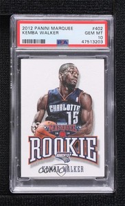 2012-13 Panini Marquee Kemba Walker #402 PSA 10 GEM MT Rookie RC