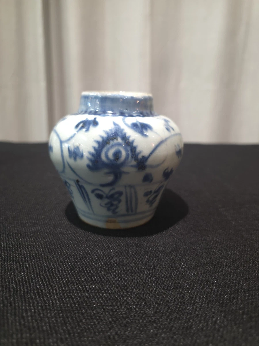 蓝色和白色罐在中国古董花瓶| eBay