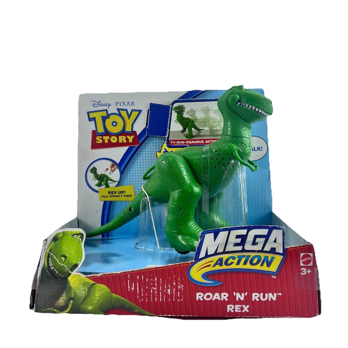 Vintage Disney Pixar Toy Story Roar N Run Rex Mattel V4046 New Sealed NOS