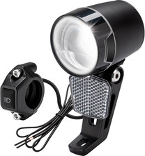 E-Bike Dynamo LED Fahrradlicht 30-100 LUX StVZO Frontlicht mit Standlicht