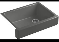 KOHLER K-6486-58 Whitehaven Farmhouse Self-Trimming Apron Front Single Basin Kit