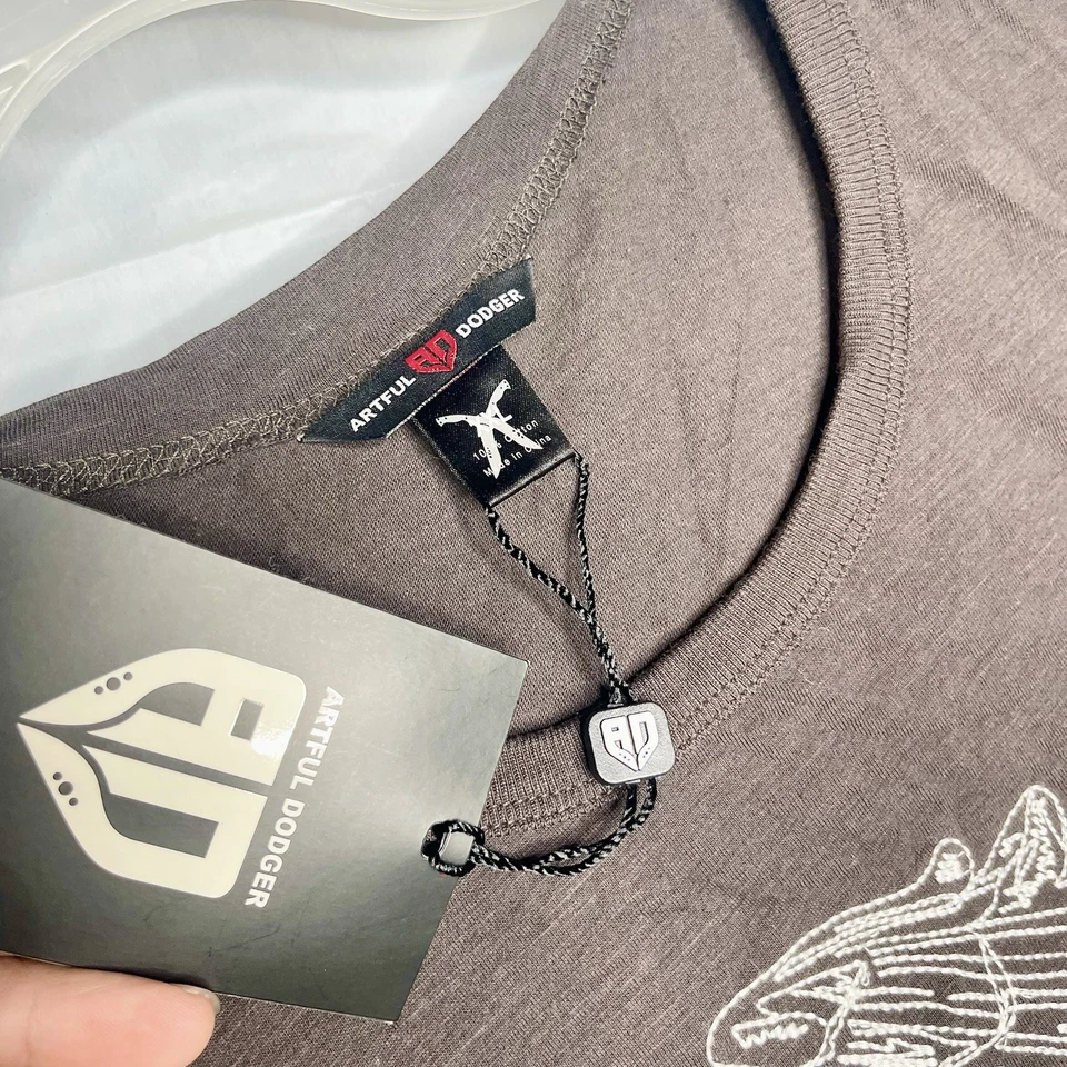 Vintage Y2K Artful Dodger T Shirt Men’s Black Eagle Embroidered NWT - Size XXL - Image 3 of 4