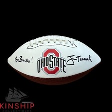 Jim Tressel signed Ohio State Mini Football JSA COA Inscribed Auto Rare A4322