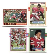 Lot Of (4) 1989 Topps Football Cards - Atlanta Falcons 