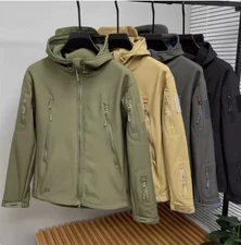 Men's Tactical Jacket Waterproof Soft Shell Military Warm Outdoor Work Coat