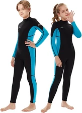 Hevto Kids 3/2mm Neoprene Wetsuit Youth Boys Girls Full Body Swim Surf Dive Suit