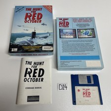 The Hunt For Red October Commodore Amiga Big Box Spiel 1987 Sub Combat Sim Clancy