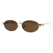 PASTL Vero Oval Sunglasses Unisex Retro Shades Slim Metal Frame UV400