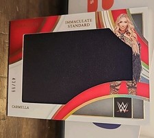 2022 Panini Immaculate WWE Standard Carmella Jumbo Patch Relic #43/99