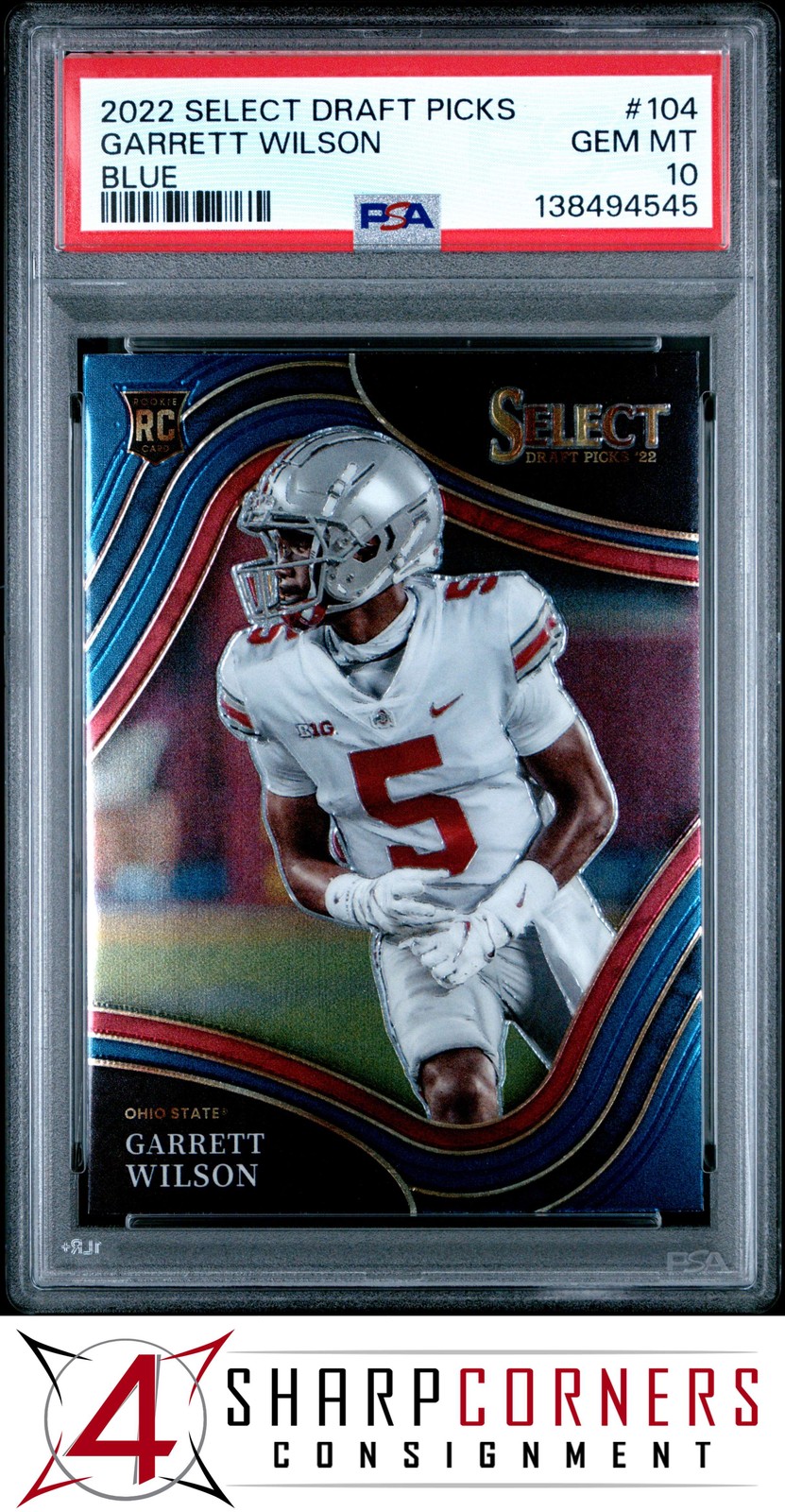 Garrett Wilson Panini Select Draft Picks #104 Blue