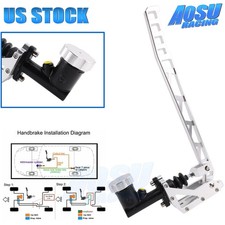 Aluminum Racing Hydraulic Handbrake Long Arm Gear Drift Hydro E-brake Kit Silver Aluminum Racing Hydraulic Handbrake Long Arm Gear Drift Hydro E-brake Kit Silver