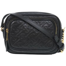 Burberry Camera Bag TB Monogram 8015241 Leather Black Women's LTB1110