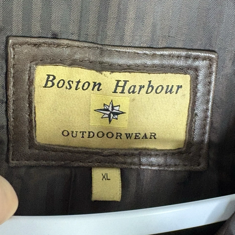 Винтажный 90-х годов Y2K мужской XL из натуральной кожи Chore пальто сарая куртка коричневый - Изображение 4 из 4