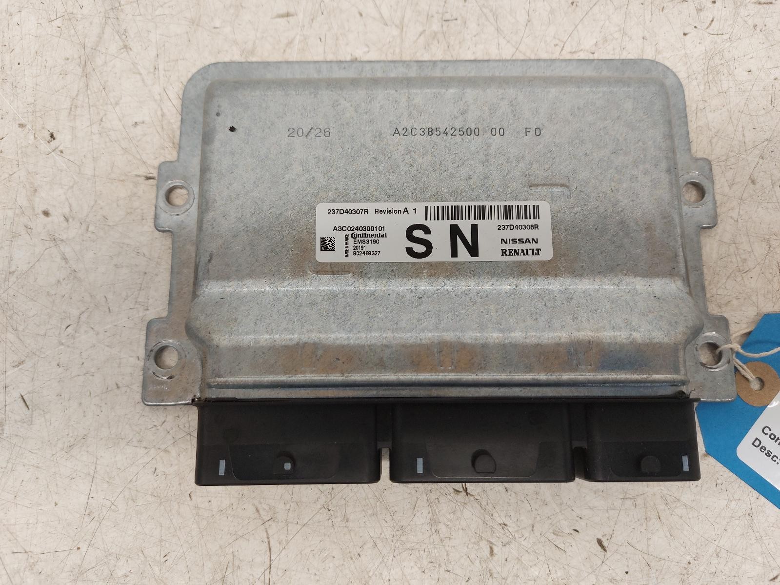 2020 RENAULT ZOE Mk1 Electric Computer Control Module ECU