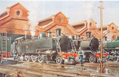 AUSTRALIAN STEAM TRAIN EAST PERTH LOCO DEPOT V LARGE UNBENUTZT SEHR GUT NEUWERTIG