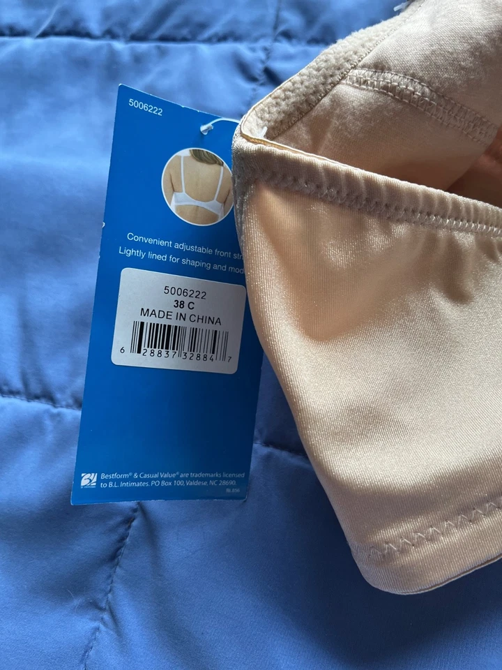 Bestform 38C Beige #5006222 Floral Jacquard Wireless Soft Cup Bra NWT - Image 3 of 4